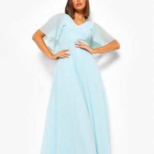 Baby Blue/Green Wedding Guest Dress